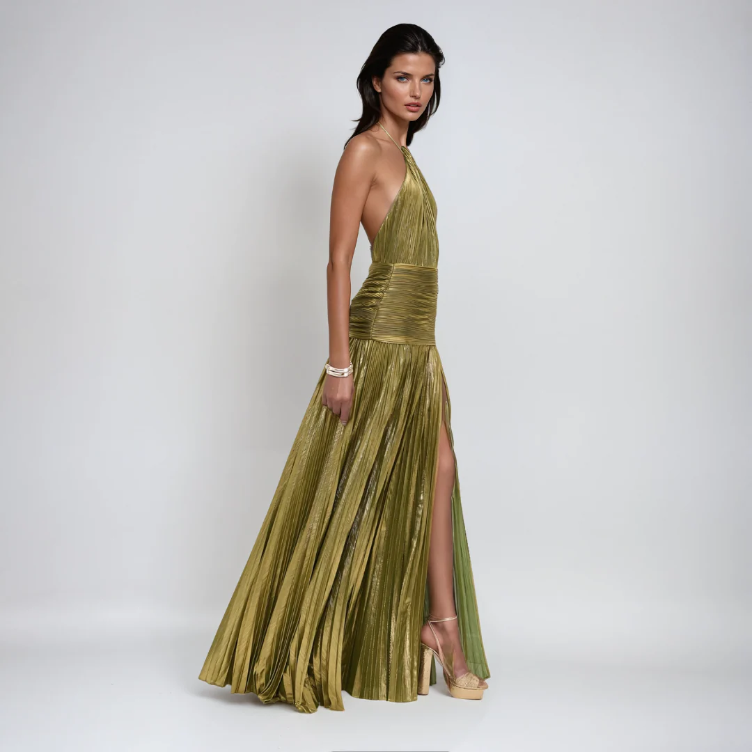 NEFIRA | Langes metallisiertes Kleid - Image 3