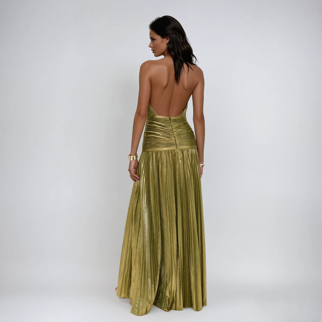 NEFIRA | Langes metallisiertes Kleid - Image 4