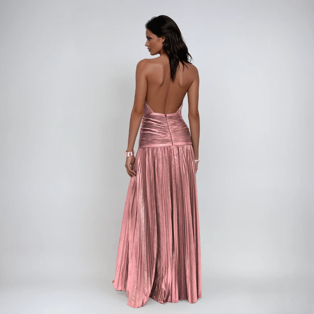 NEFIRA | Langes metallisiertes Kleid - Image 7