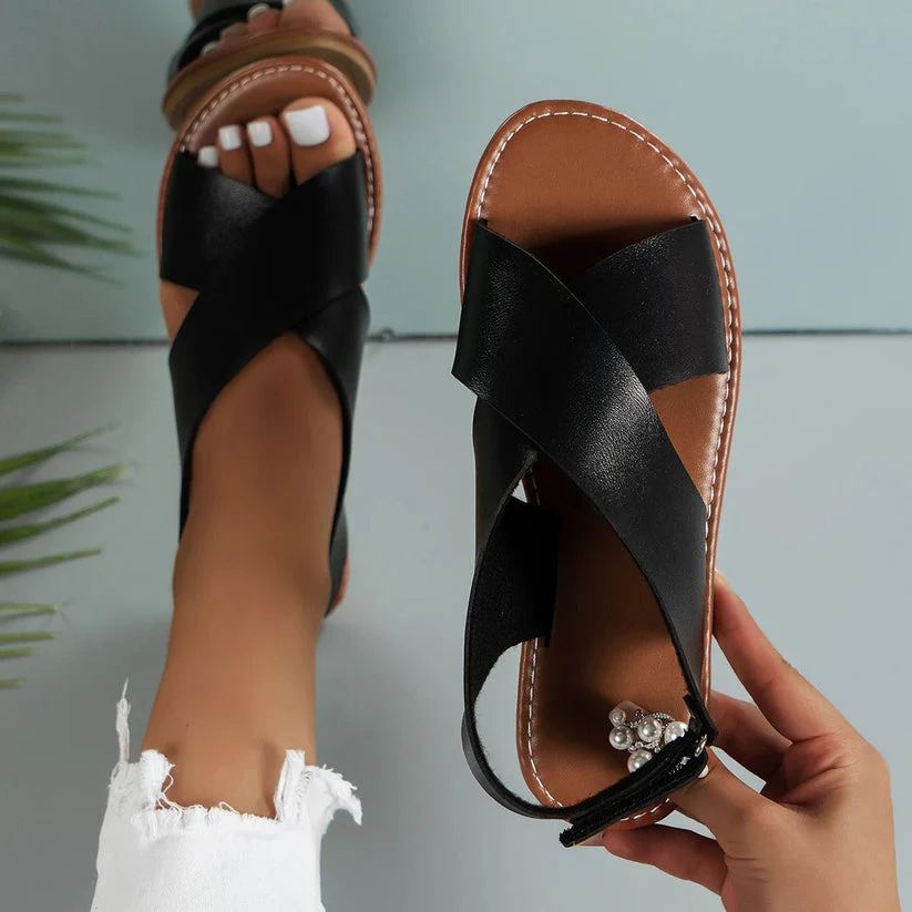 Neve- Damen Ledersandalen Mit Schnalle