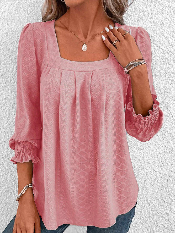 Nicole | Lässige Baumwollbluse mit eckigem Ausschnitt - Image 5
