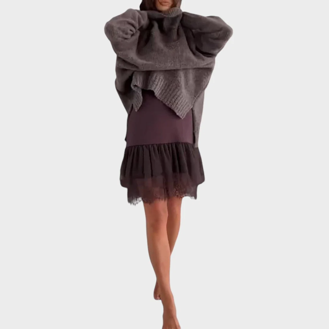 Nina | Damen Zweiteiler Pullover & Kleid stilvoll - Image 2