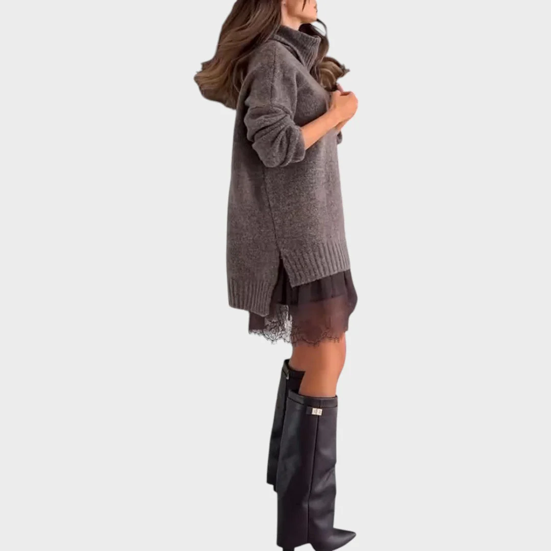 Nina | Damen Zweiteiler Pullover & Kleid stilvoll - Image 4