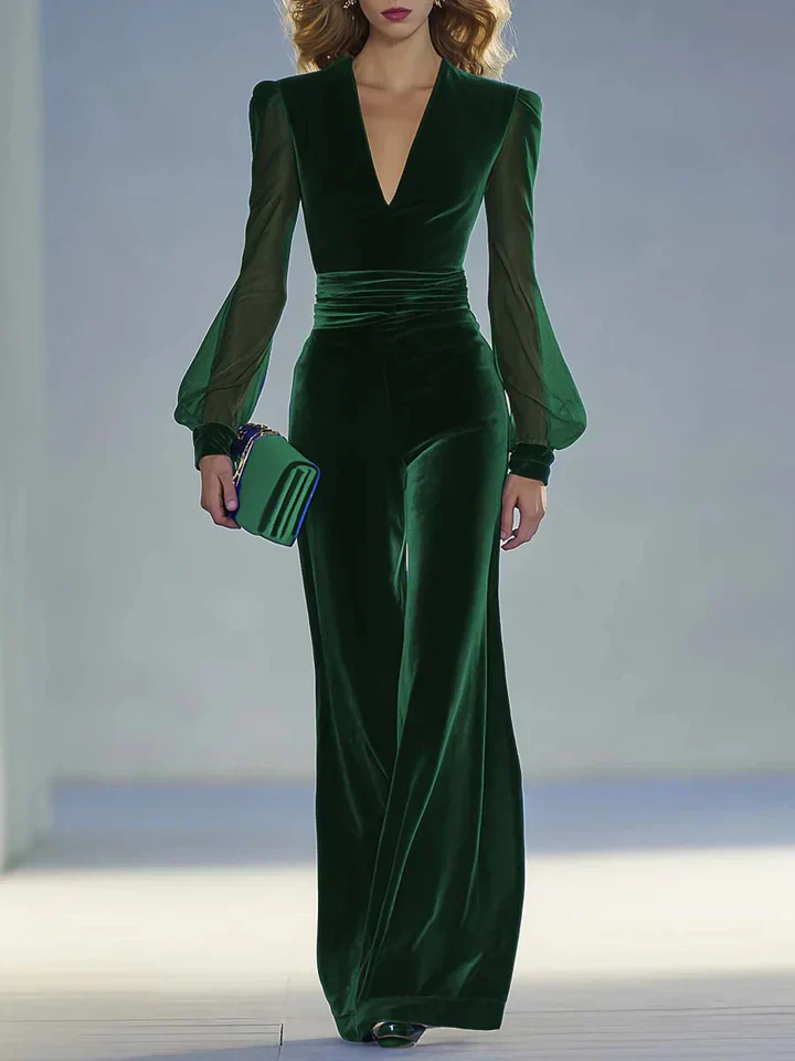 Nina | Eleganter Jumpsuit aus Retro-Samt - Image 3