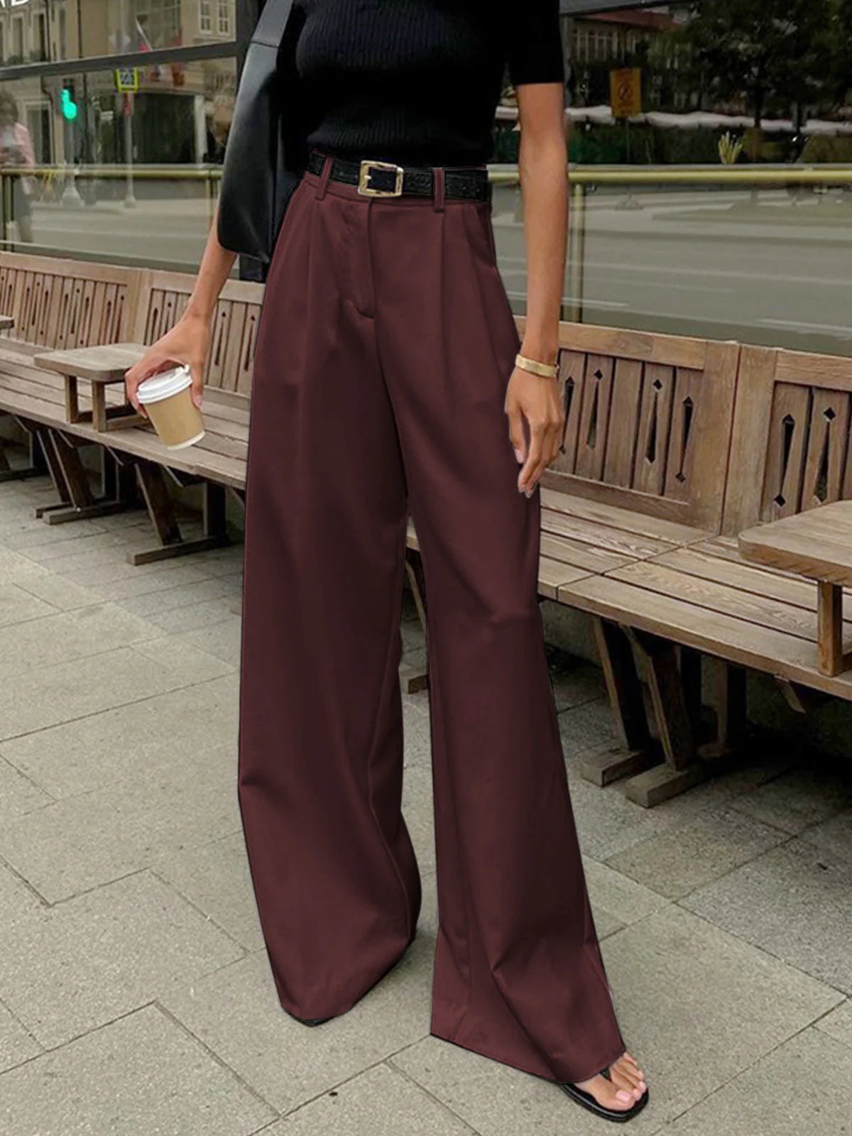 Nora | Elegante Hose Damen Weit Schnitt - Image 13