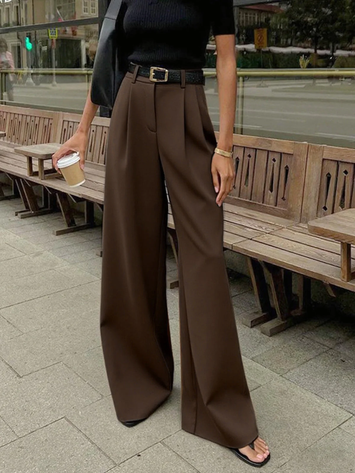 Nora | Elegante Hose Damen Weit Schnitt - Image 15