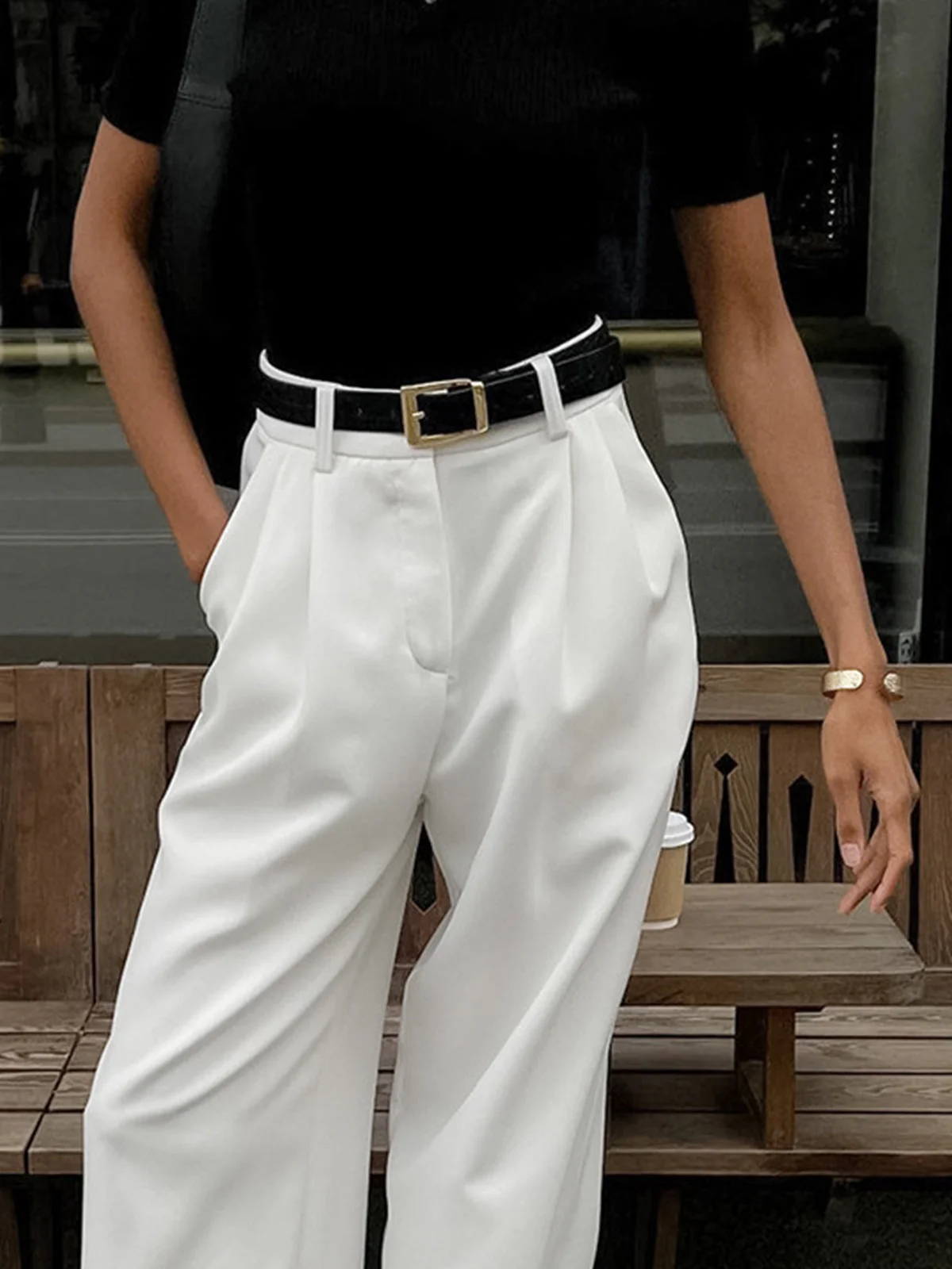 Nora | Elegante Hose Damen Weit Schnitt - Image 3