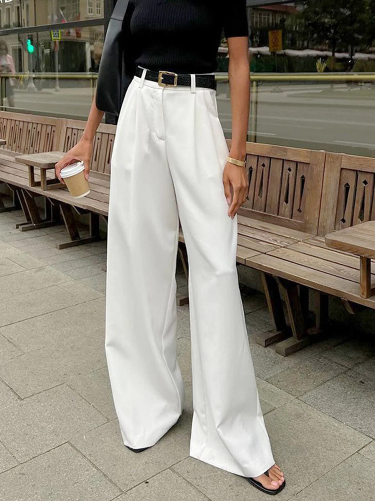 Nora | Elegante Hose Damen Weit Schnitt - Image 9