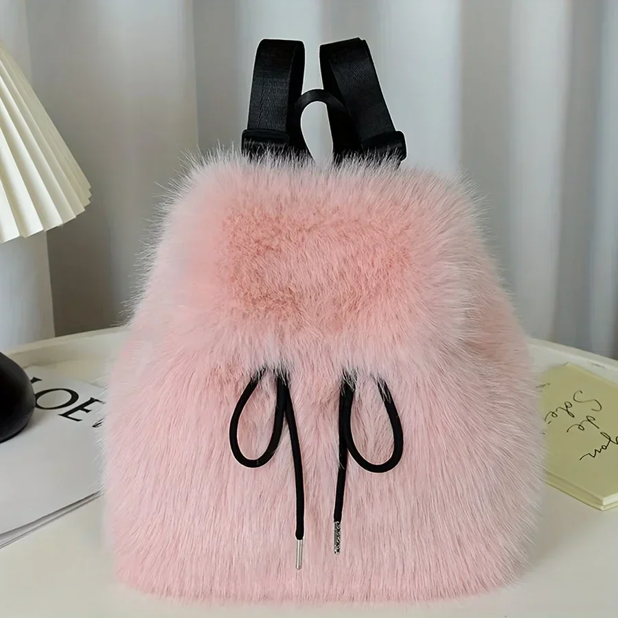 Nora | Eleganter Damen Rucksack aus Kunstfell weich - Image 10