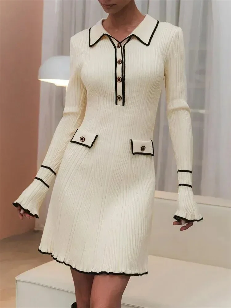 Nora | Strickkleid Damen stilvoll mit feiner Rippenstruktur - Image 2