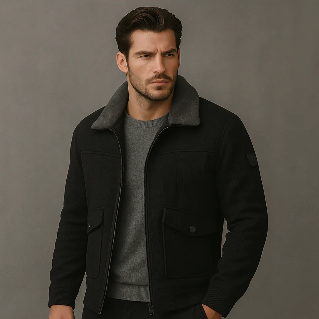 Nordine - Bomberjacke Mit Kunstfellkragen