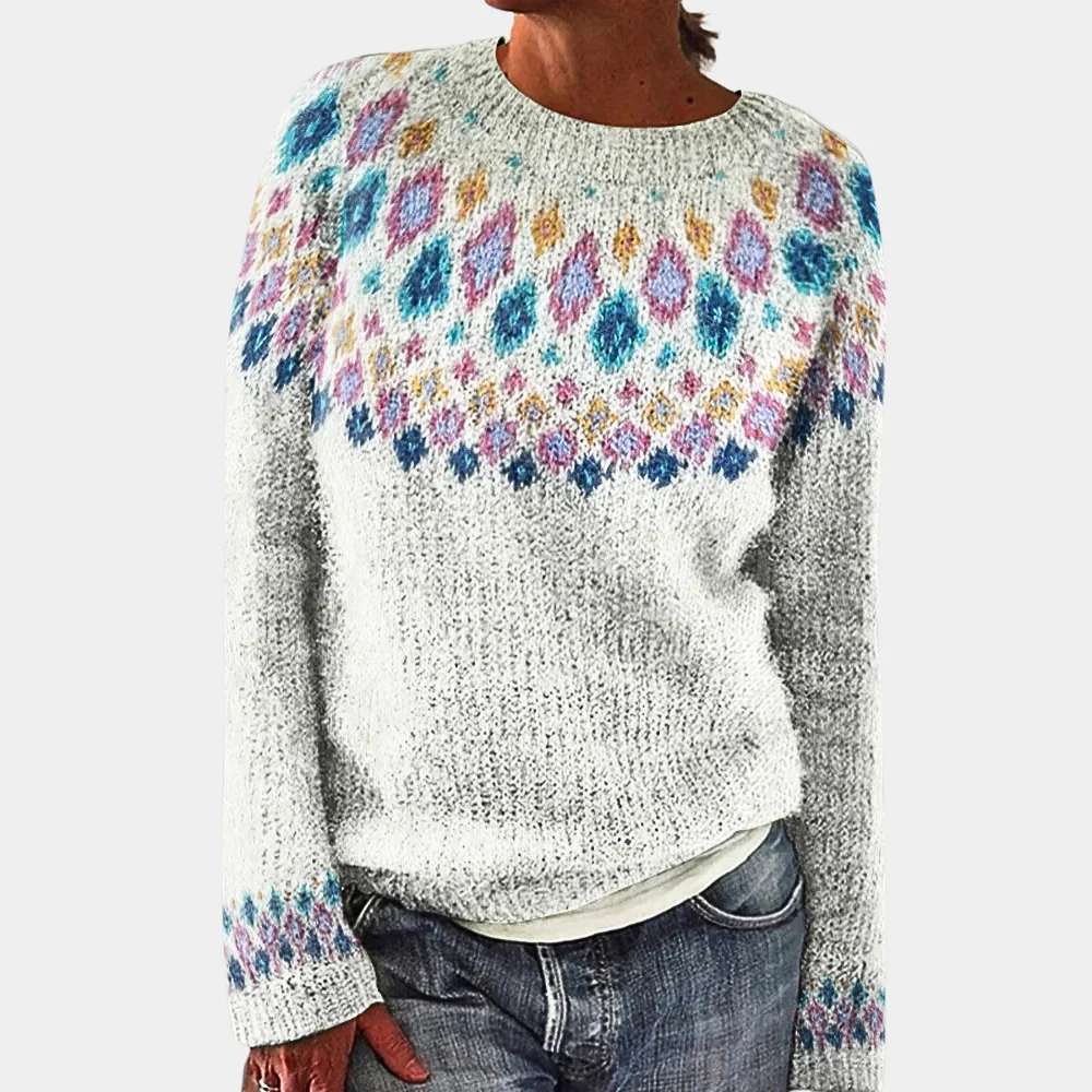 Norweger Grobstrickpullover Damen | Rollkragen Mit Muster - Image 5