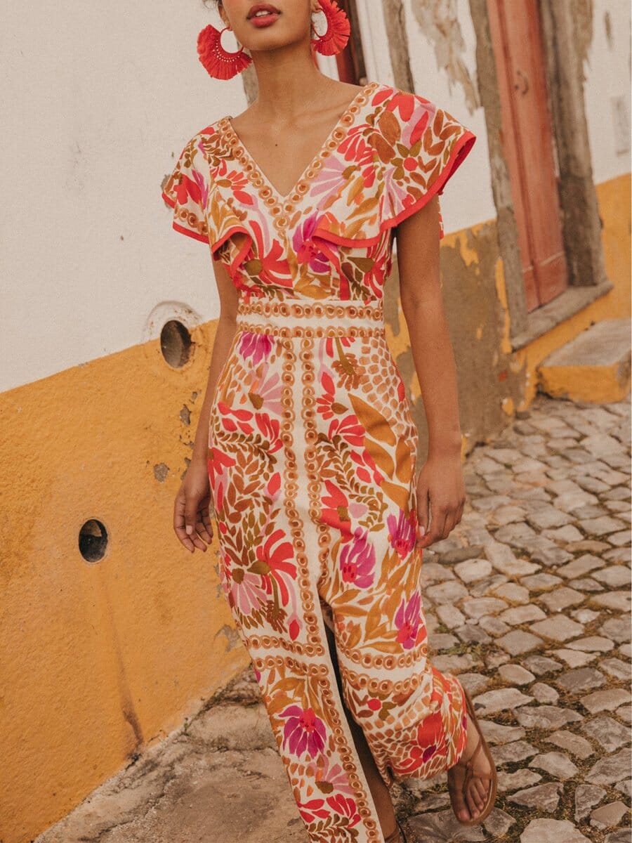 Olivia - Bunte Maxi-Kleid