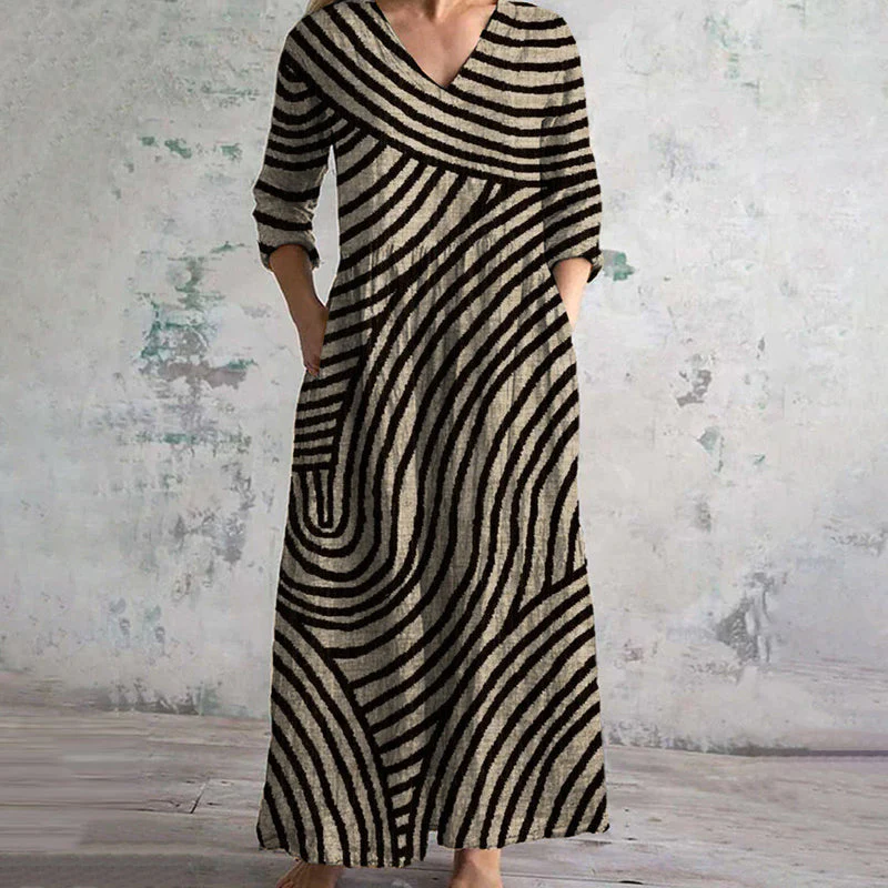 Olivia | Klassisches gestreiftes Kleid für Damen - Image 2