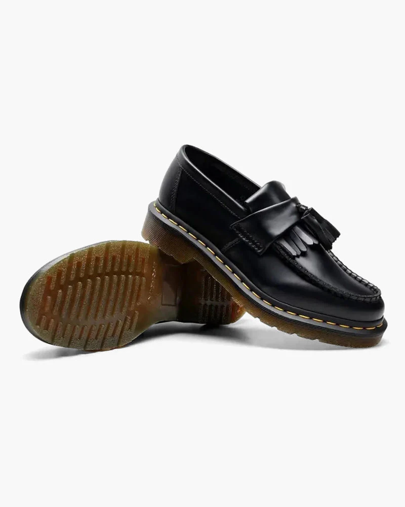 Olivia | Retro-Stil Schwarze Loafer aus Leder mit Fransen - Image 2