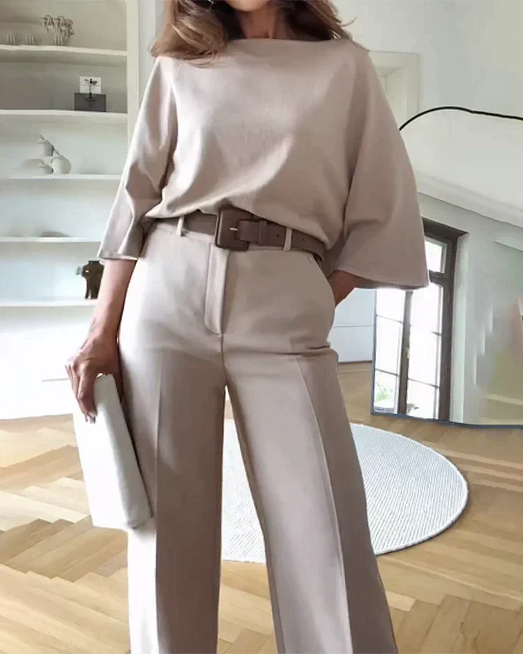 Orla - Langärmelige Bluse und Hose Set für Damen - Image 2