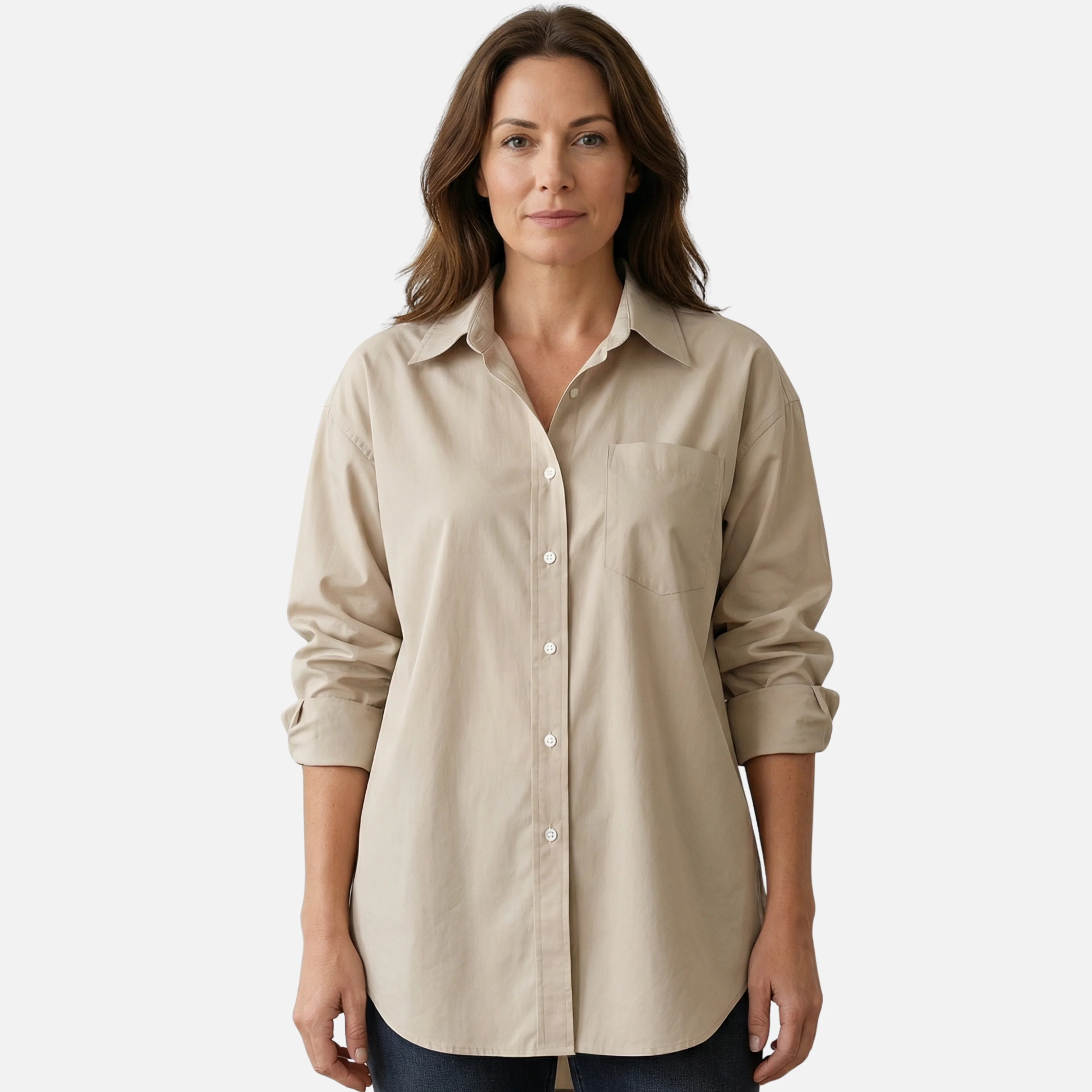 Yvonne | Damen Oversize Baumwollbluse Lockere Passform – Oversize Bluse Sommer
