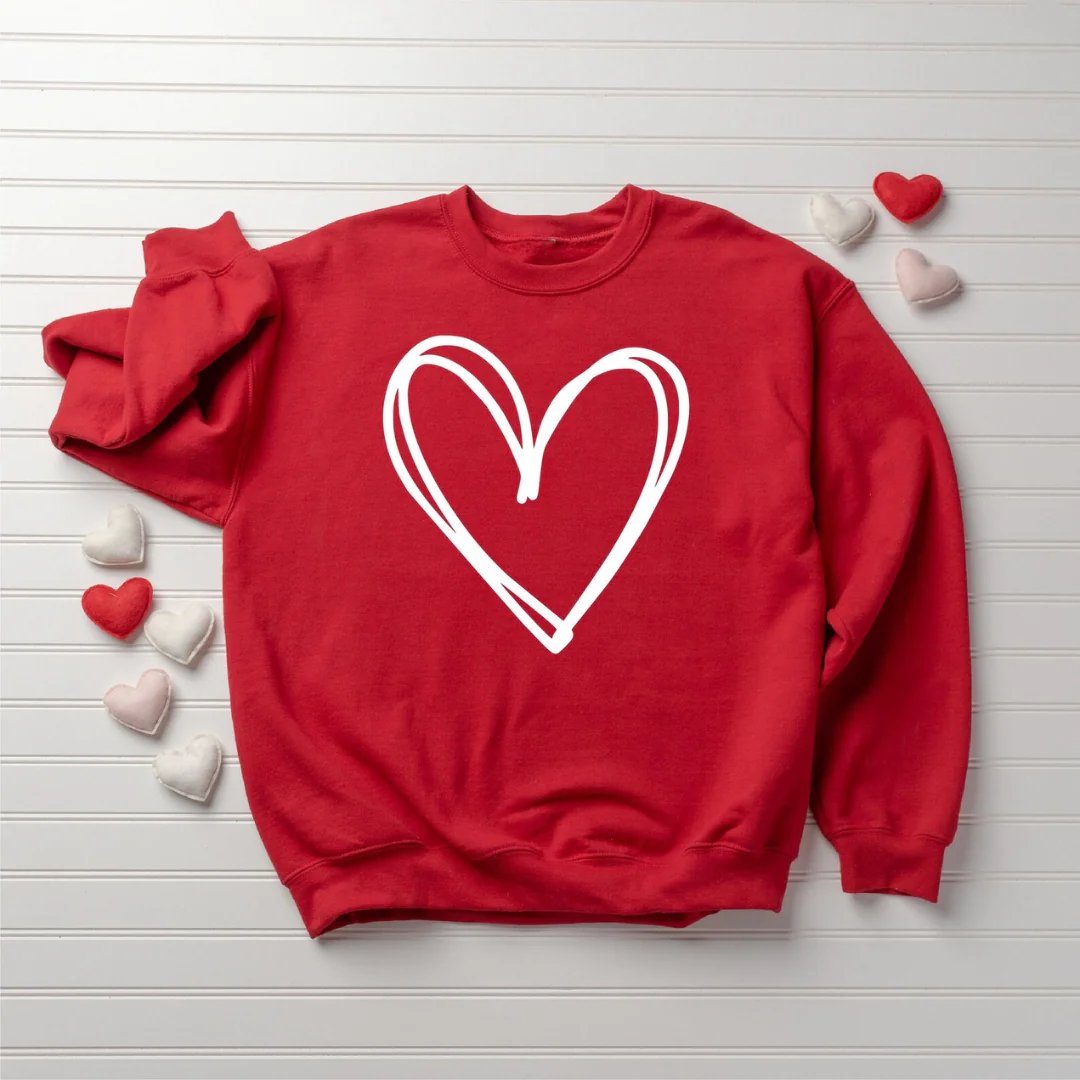 Paula | Valentinstag Sweatshirt Damen elegant rot