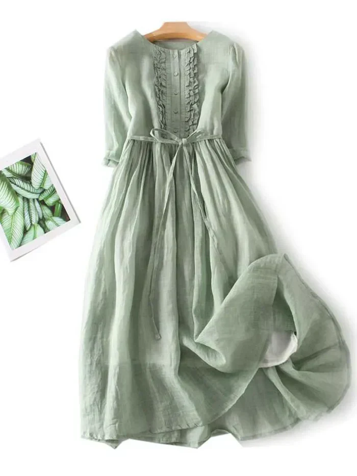 Pauline - Elegantes Leinenkleid