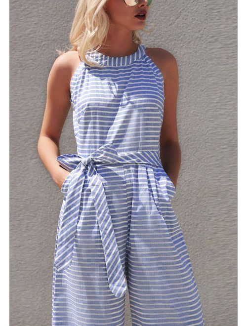 Pierina- Gestreepte dames jumpsuit