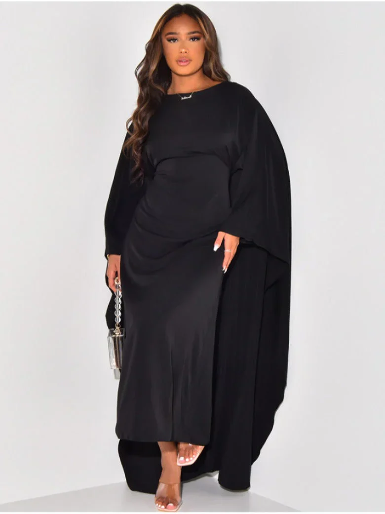 Ploning – Elegantes Satin-Kaftan-Maxikleid