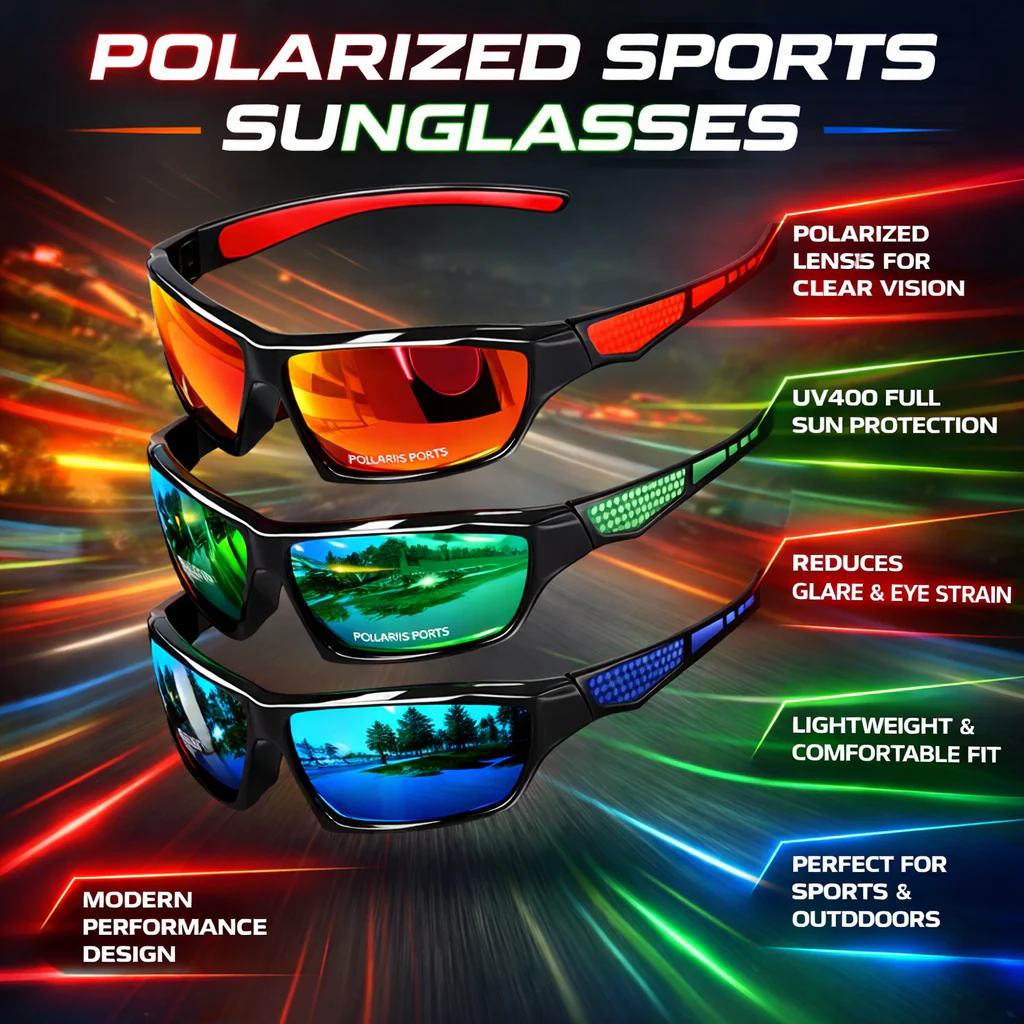 Polarisierte Sport Sonnenbrille UV Schutz Outdoor Aktivitäten - Image 2