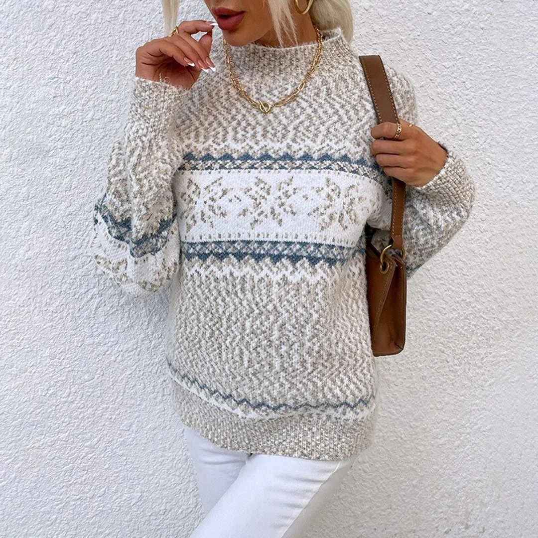 Pullover Damen Winter Strick Schneeflocke | Warm & Festlich - Image 2