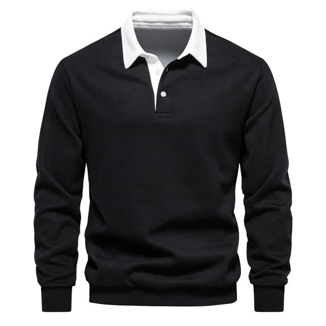 Pullover Herren Langarm Polo | Klassischer Kragen - Image 6