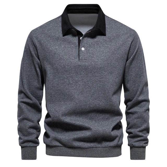 Pullover Herren Langarm Polo | Klassischer Kragen - Image 7