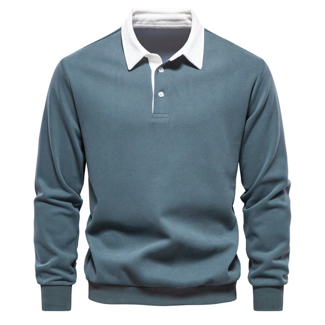 Pullover Herren Langarm Polo | Klassischer Kragen - Image 8