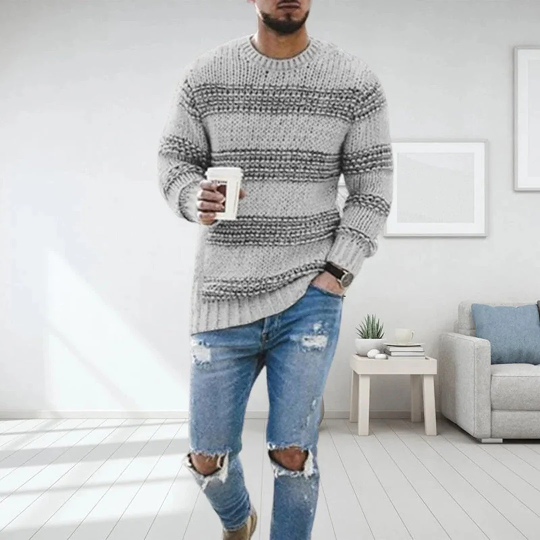 Pullover Herren Norwegisch Strick | Warm Grob Gestrickt Winter - Image 2