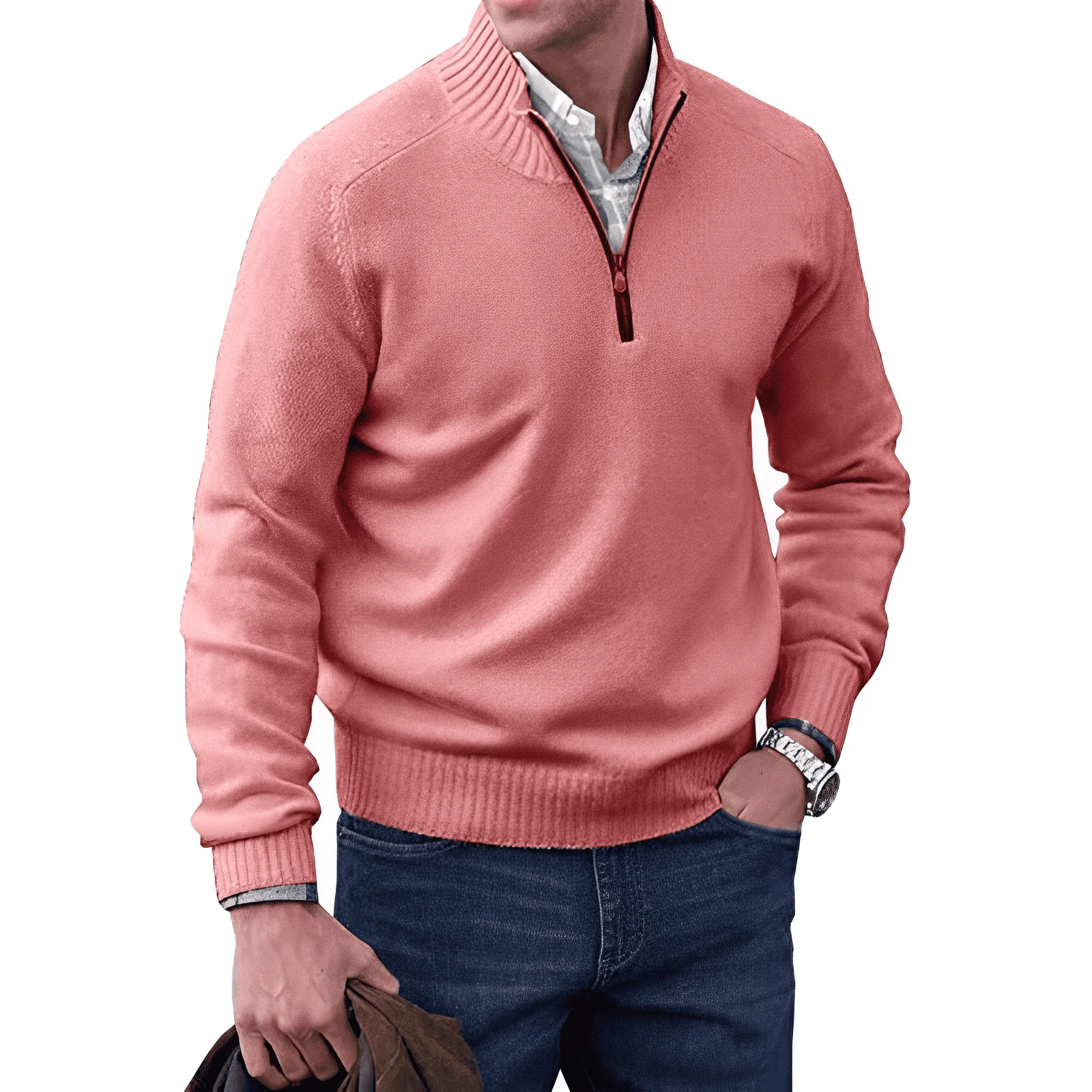 Pullover Herren Reißverschluss Winter | Warm Komfort - Image 4