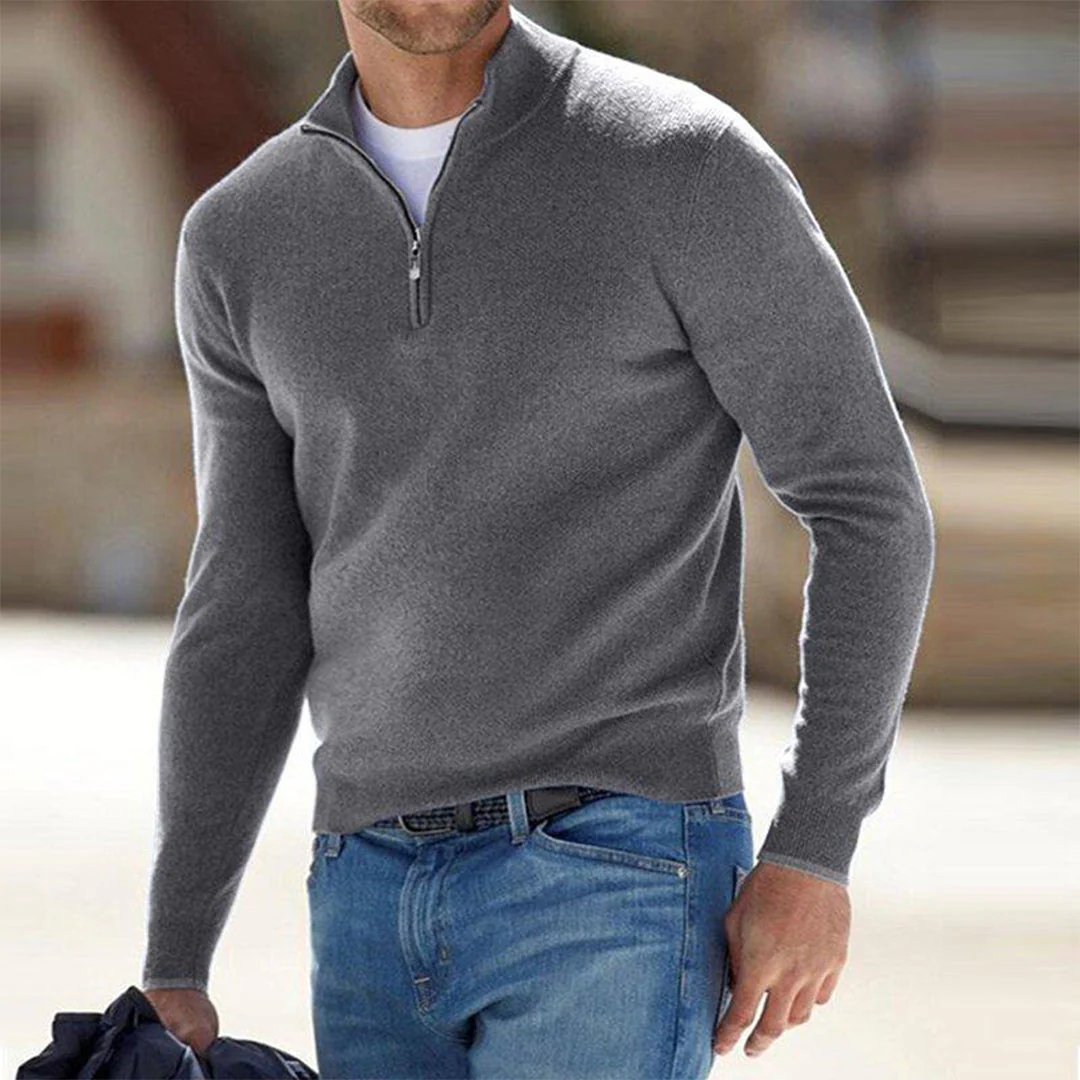 Pullover Herren Weste | Reißverschluss Freizeitmode - Image 3
