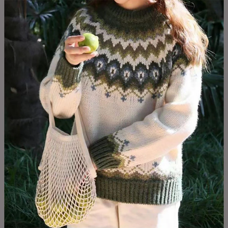 PULLOVER MIT ISLÄNDISCHEM MUSTER | EINZIGARTIGES TRADITIONELLES DESIGN