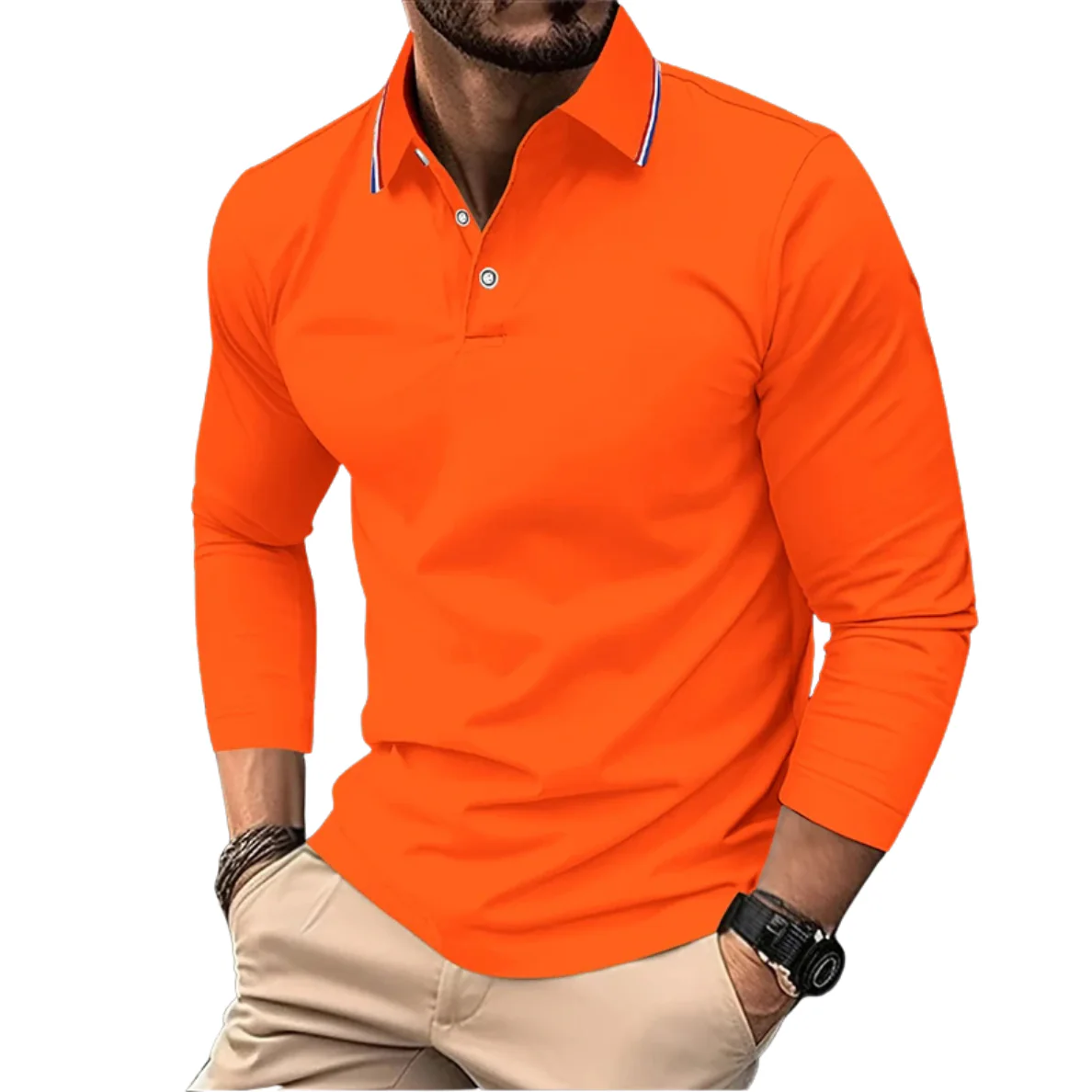 Rafael | Premium Polo Herren stilvoll mit kontrastierendem Kragen - Image 9