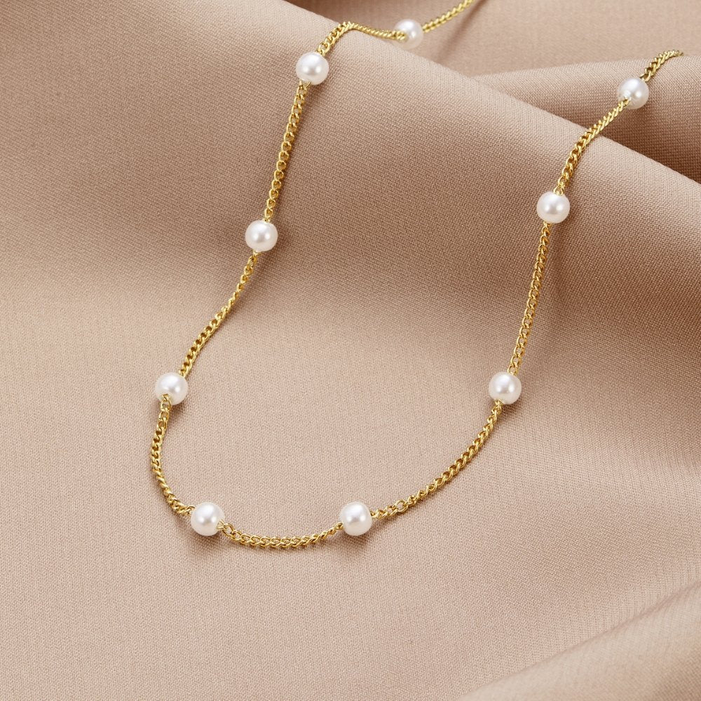Reine Goldperlenkette