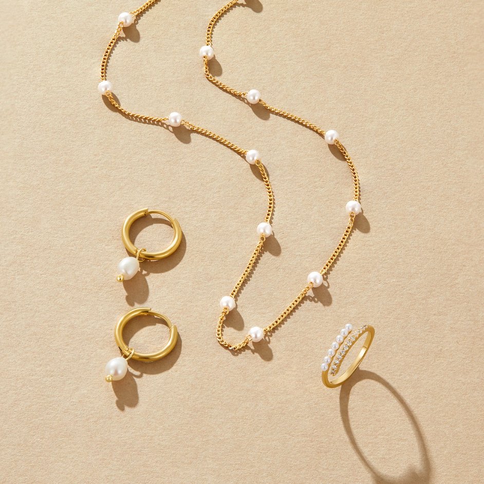 Reine Goldperlenkette - Image 7