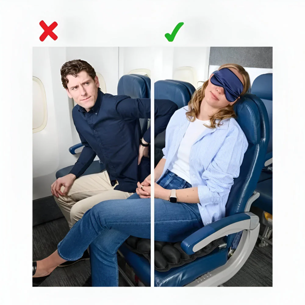 Reisen Sitzkissen Aufblasbar Ergonomisch Luftpolster Komfort - Image 5
