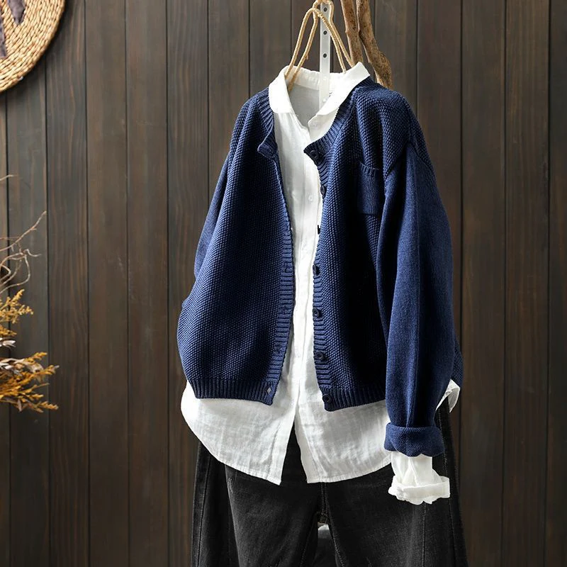 Rippstrick Strickjacke für Damen | Übergroß - Image 4