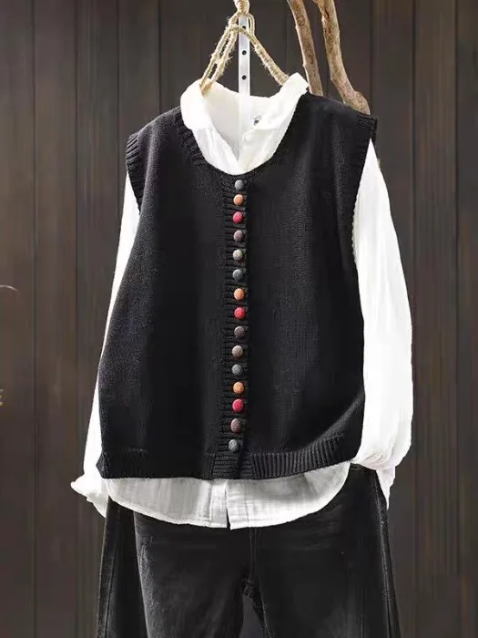 Rosalie | Strickweste mit Knöpfen