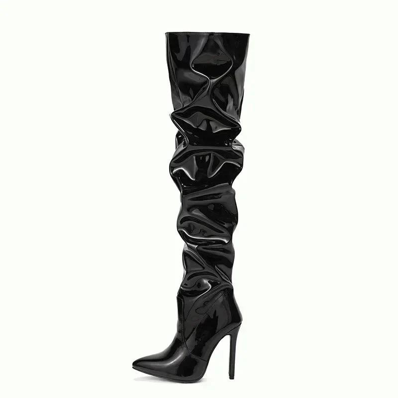 Sabrina | Elegante Overknee Stiefel aus Leder - Image 2