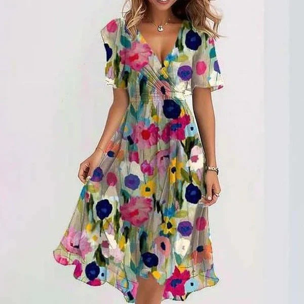 Samantha- Elegantes kurzärmeliges Kleid - Image 2