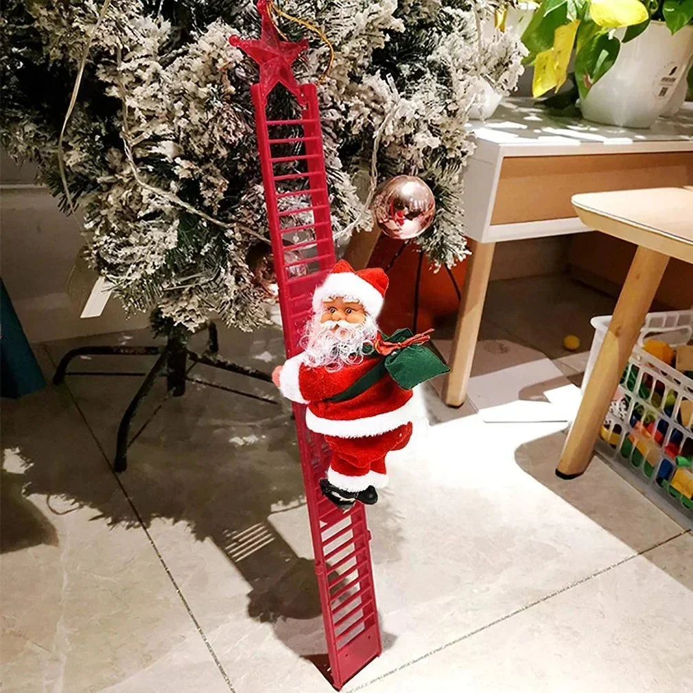 SantaClimb | Musikalische elektrische Weihnachtsmannleiter als Spielzeug für die Weihnachtsdekoration