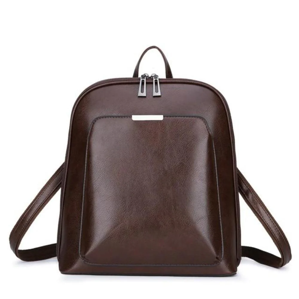Saskia - Klassischer Doppelreißverschluss-Rucksack