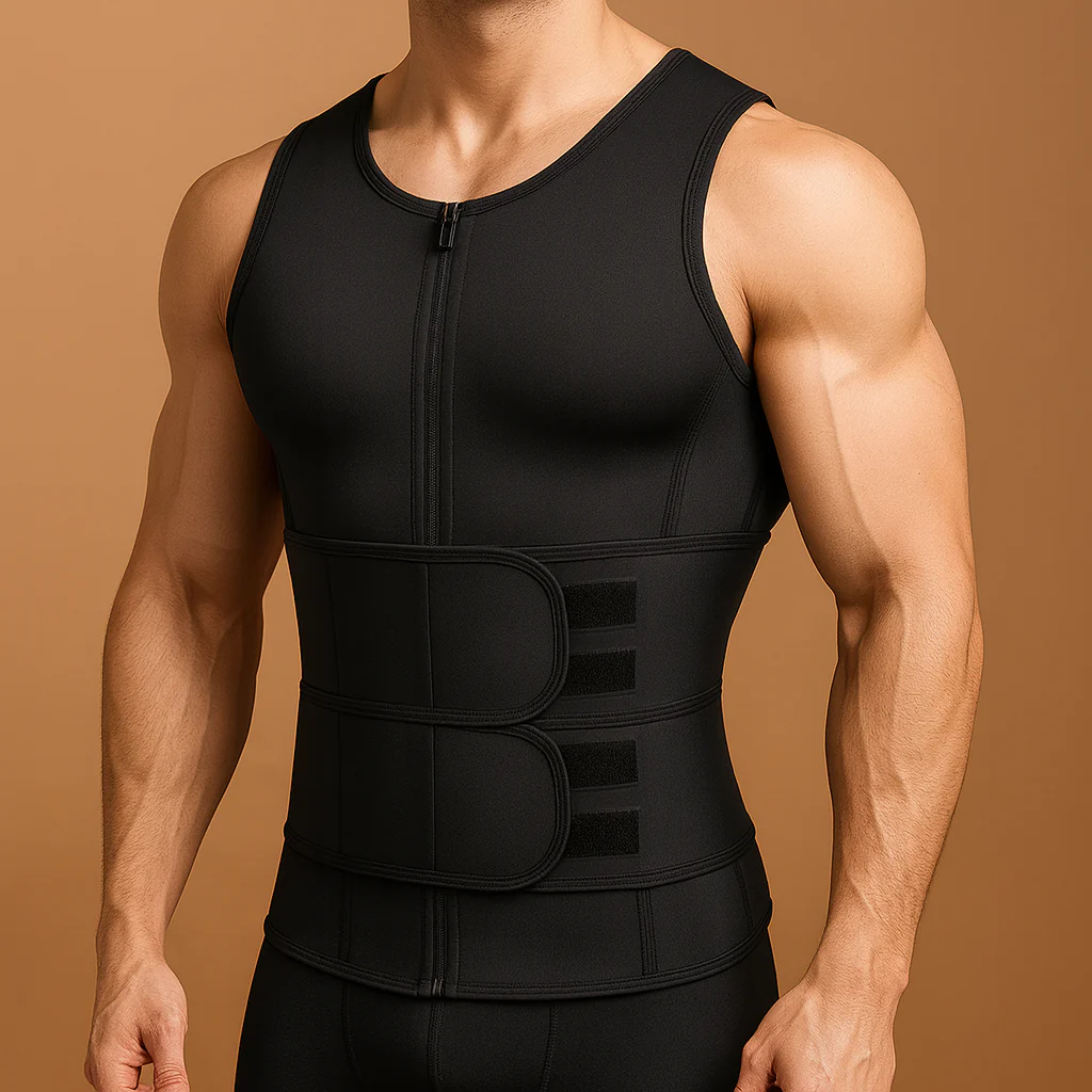 Saunaweste Herren Neopren Kompression Training Bauch - Image 2