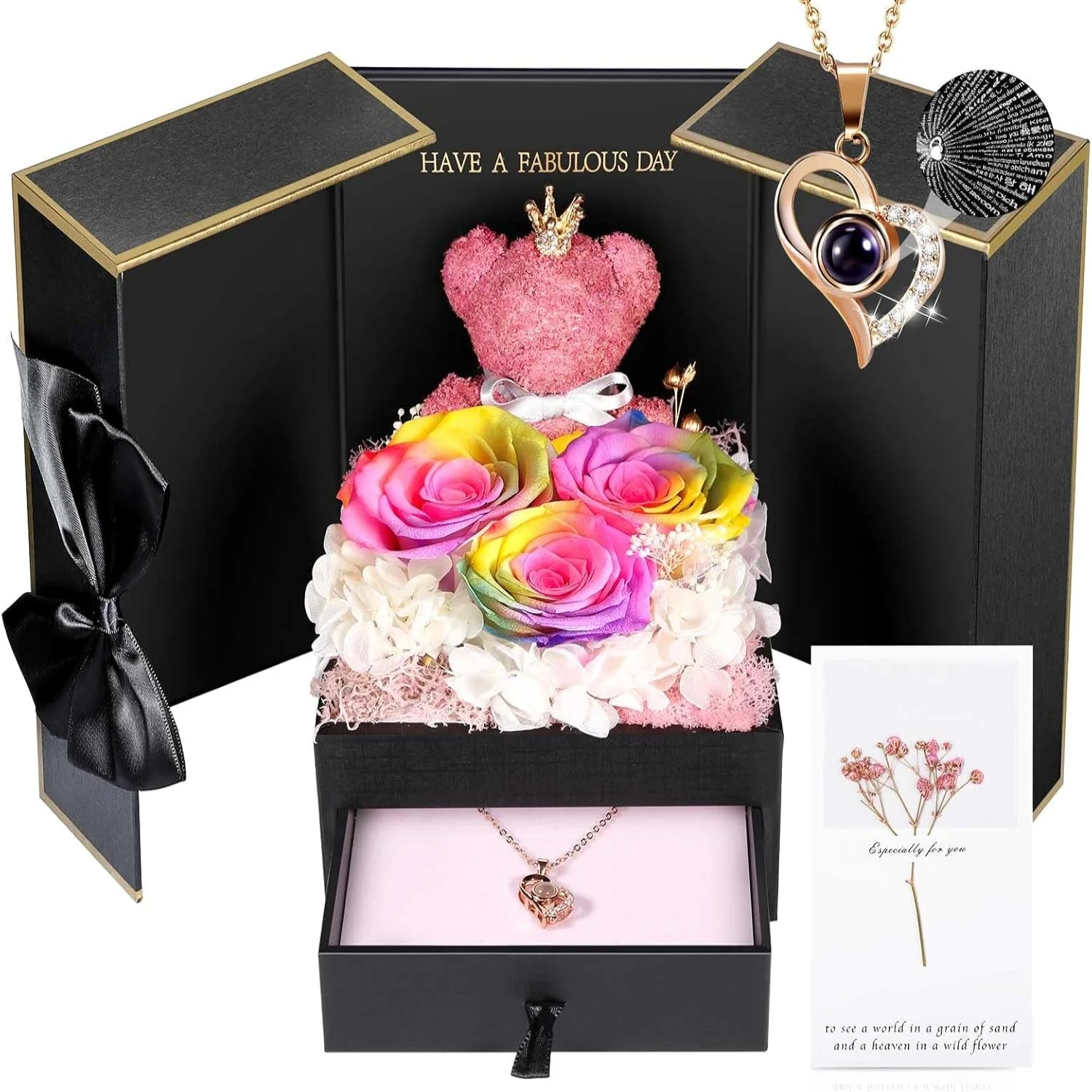 Schmuckbox Rose Geschenk Halskette Damen Präsent - Image 10