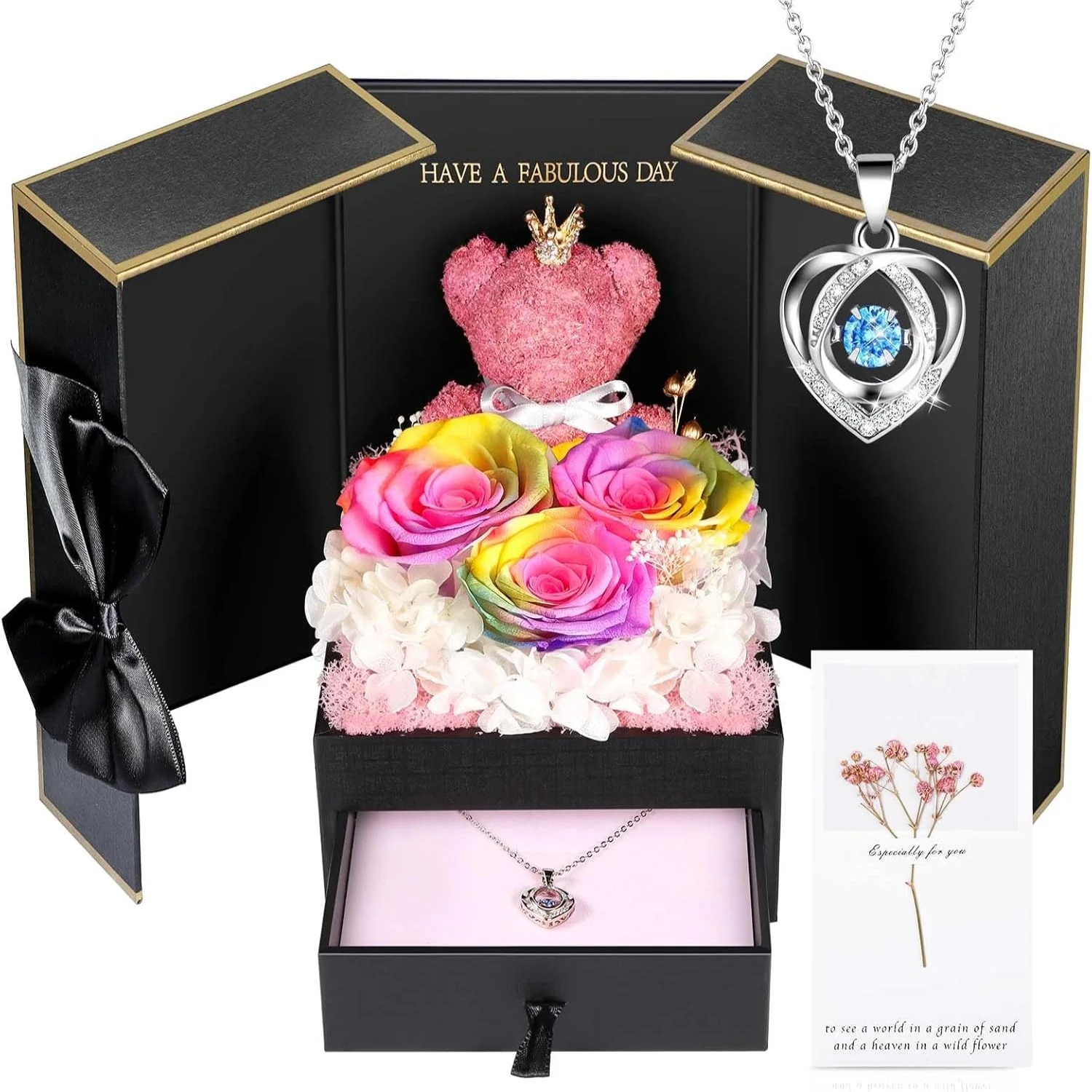 Schmuckbox Rose Geschenk Halskette Damen Präsent - Image 11
