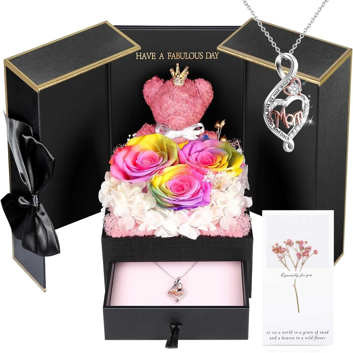 Schmuckbox Rose Geschenk Halskette Damen Präsent - Image 12