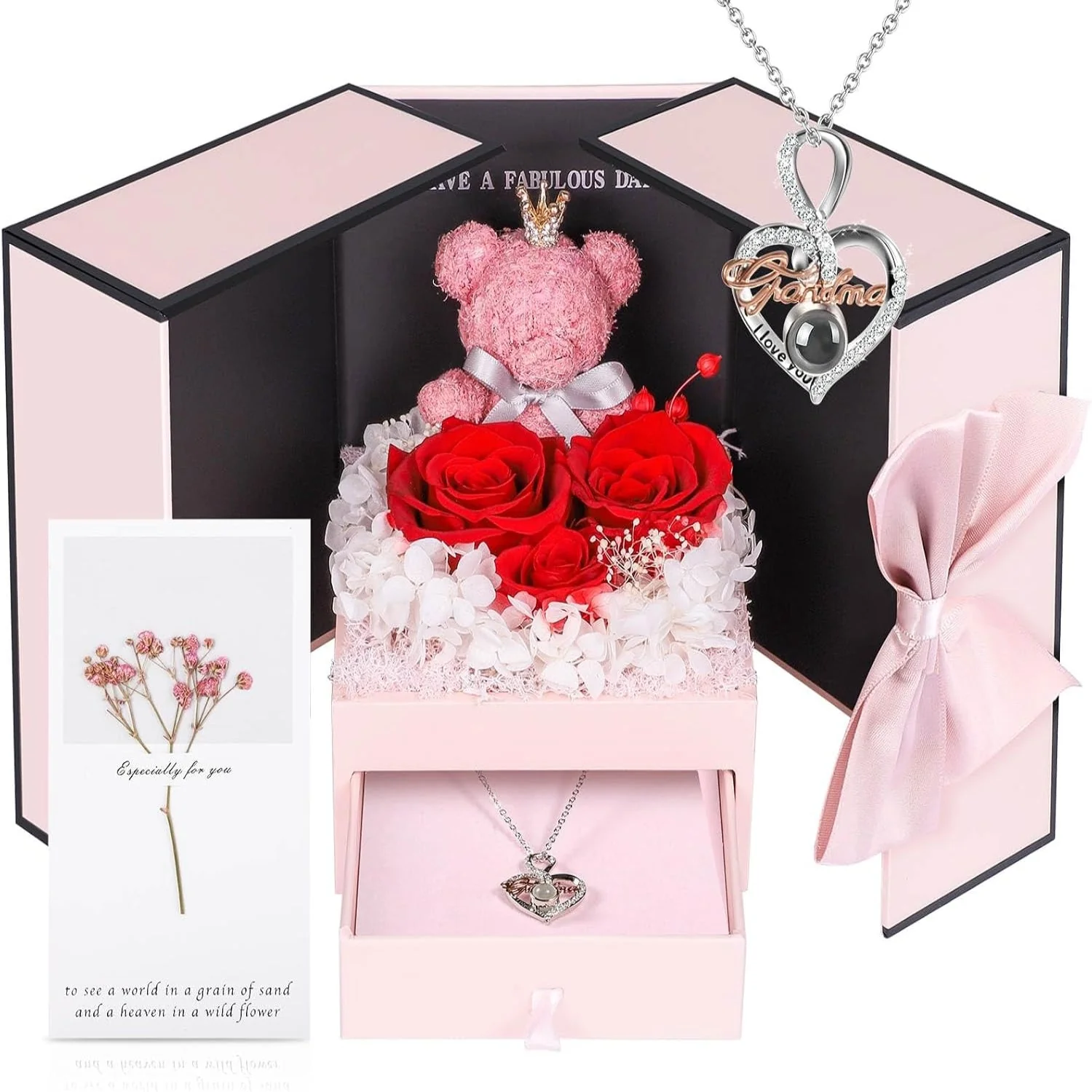 Schmuckbox Rose Geschenk Halskette Damen Präsent - Image 15