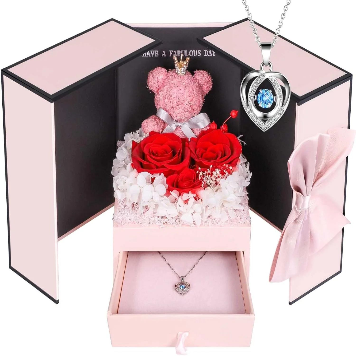 Schmuckbox Rose Geschenk Halskette Damen Präsent - Image 16